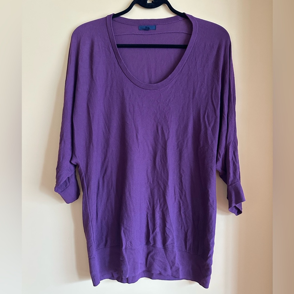 GAP Purple Oversized 3/4 Sleeve Tunic